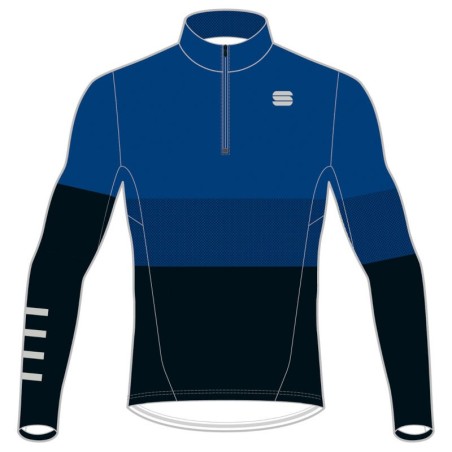 верх комбинезона Sportful Squadra 2 Race Jersey тёмно-синий с чёрным